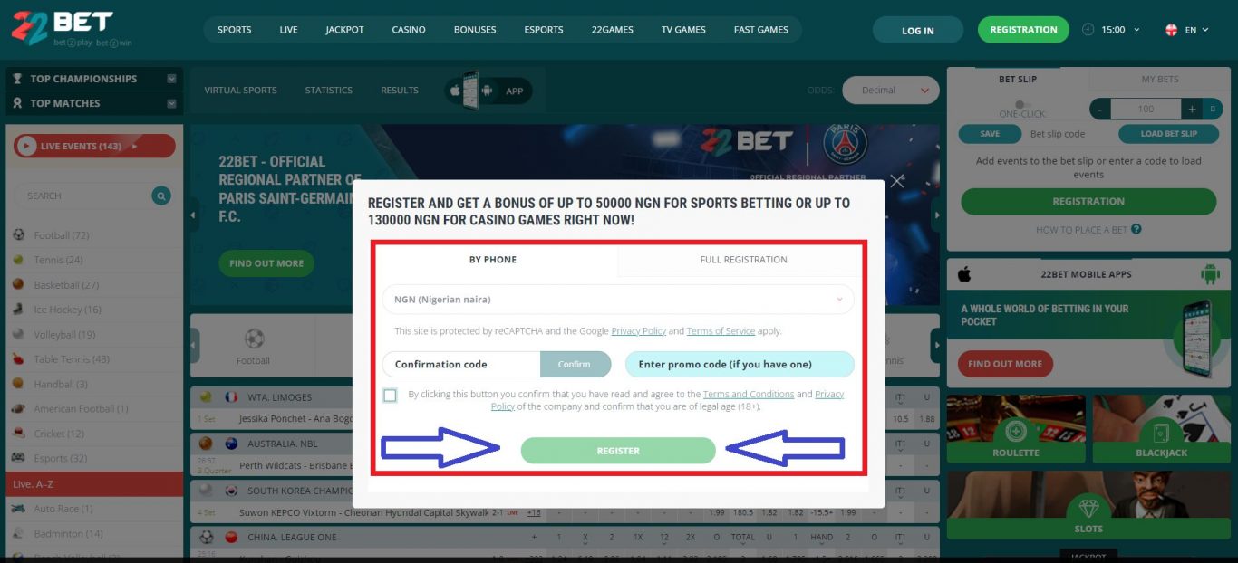 Offres et Avantages pour 22Bet Inscription Sénégal